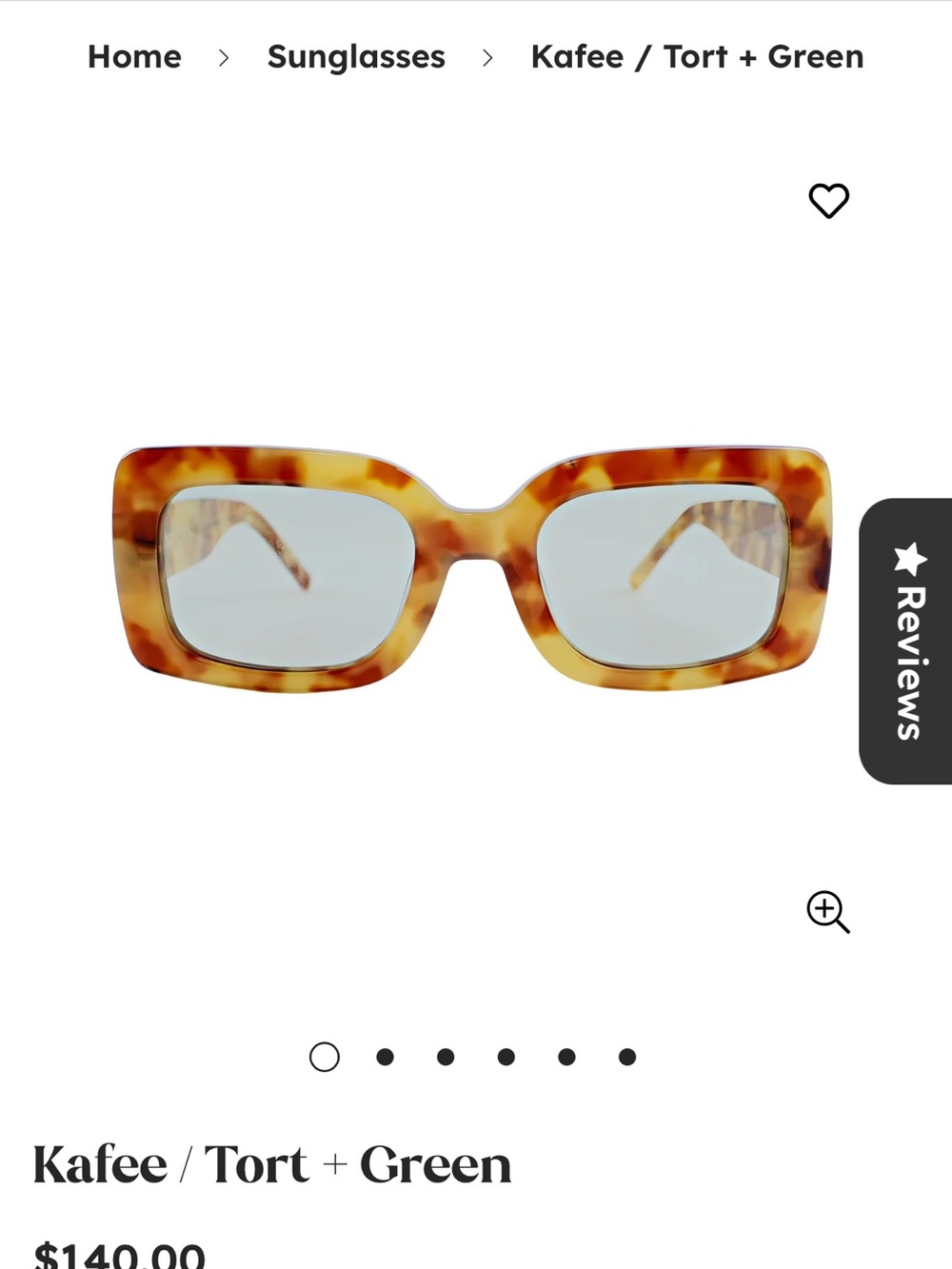East x East Kafee Sunglasses in Tort + Green